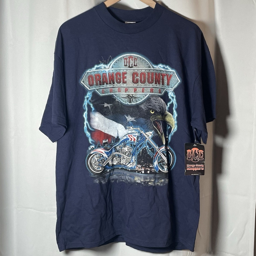 VINTAGE Orange County Choppers T-Shirt‎ Mens XL Black Biker Motorcycle Y2K W Tag